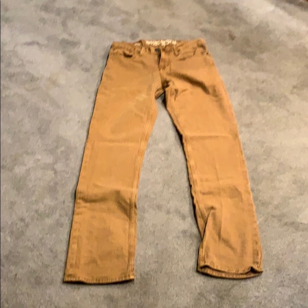 Men’s tan skinny jeans